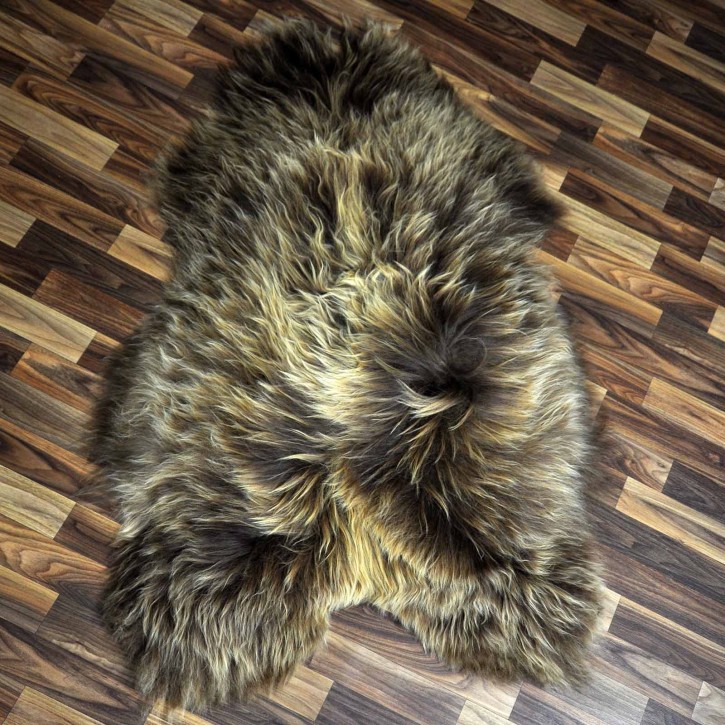XXL ÖKO Island Schaffell Lammfell rost braun 125x85 Krampus #8391