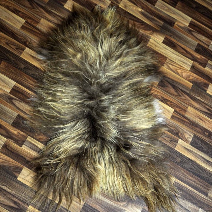 XL ÖKO Island Schaffell Lammfell rost braun 110x70 Krampus #8395