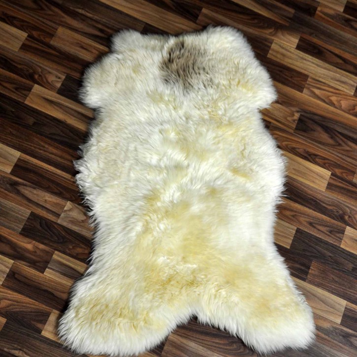 ÖKO Schaffell Lammfell beige braun 100x60 Hundebett #8435