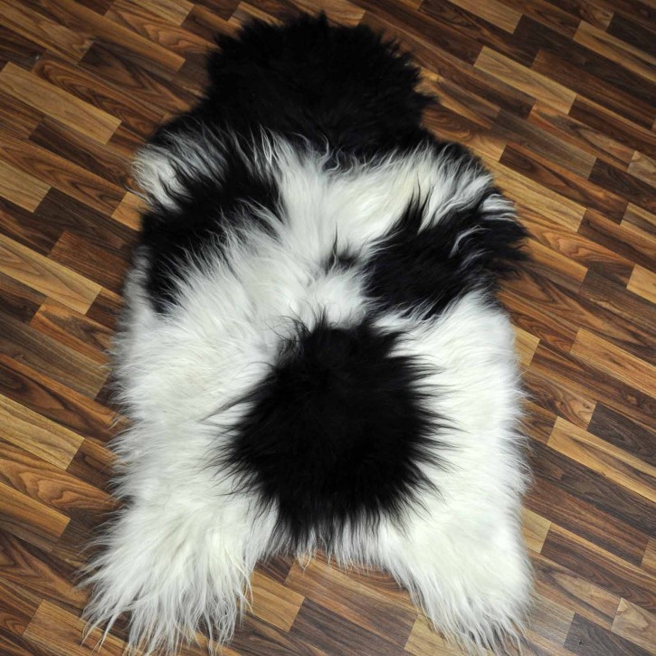 XXL ÖKO Island Schaffell beige schwarzbraun 125x80 Krampus #8467 XXL ÖKO Island Schaffell beige schwarzbraun 125x80 Krampus #8467