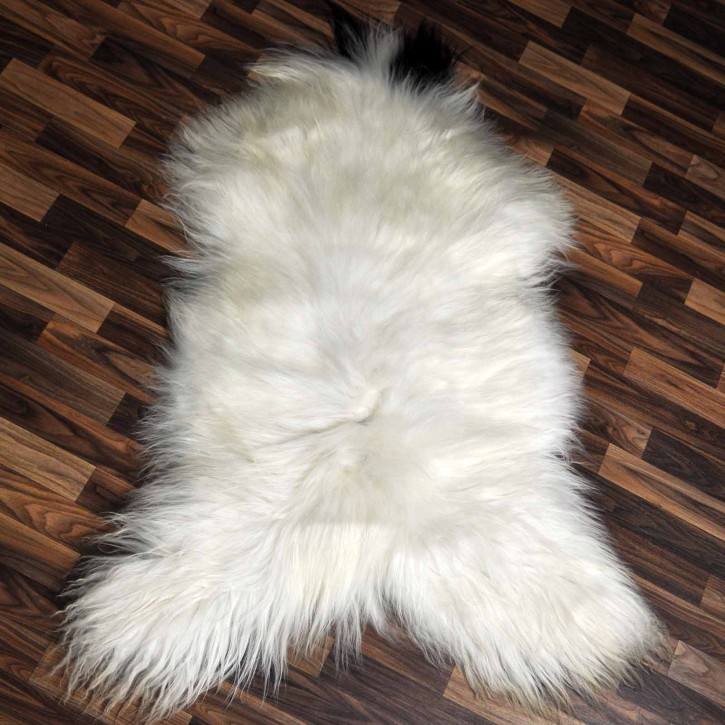 XXXL ÖKO Island Schaffell beige schwarzbraun 130x80 Fell #8470