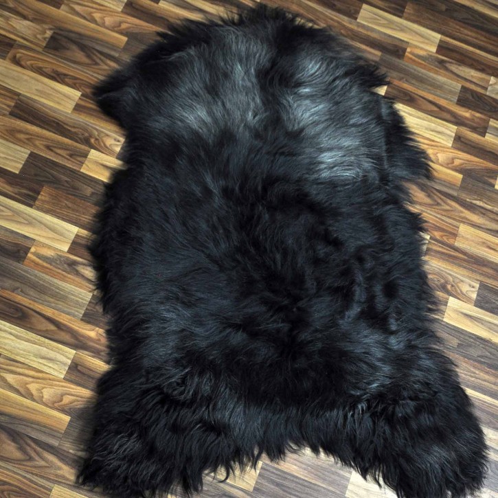 XXXL ÖKO Island Schaffell schwarzbraun grau 130x85 Geschenk #8478