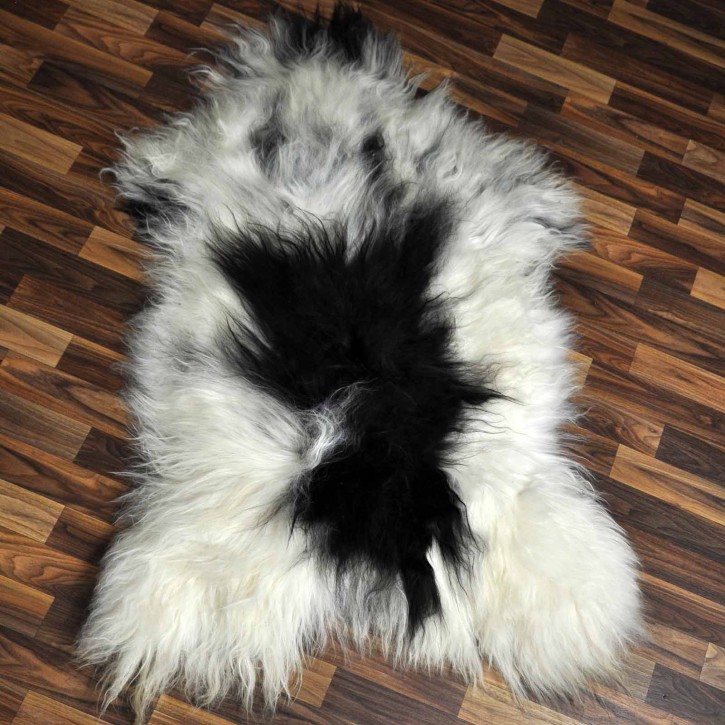 XXL ÖKO Island Schaffell beige schwarzbraun 125x85 #8489