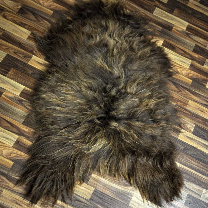 XXXL ÖKO Island Schaffell Lammfell rost braun 130x80 Krampus #8496