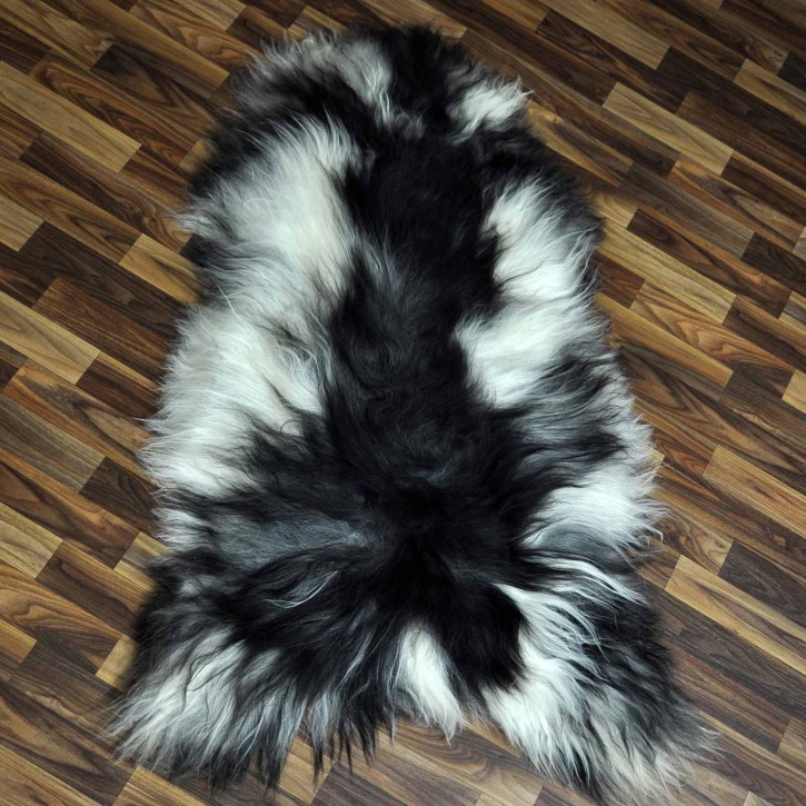 XXXL ÖKO Island Schaffell beige schwarzbraun 130x75 #8522
