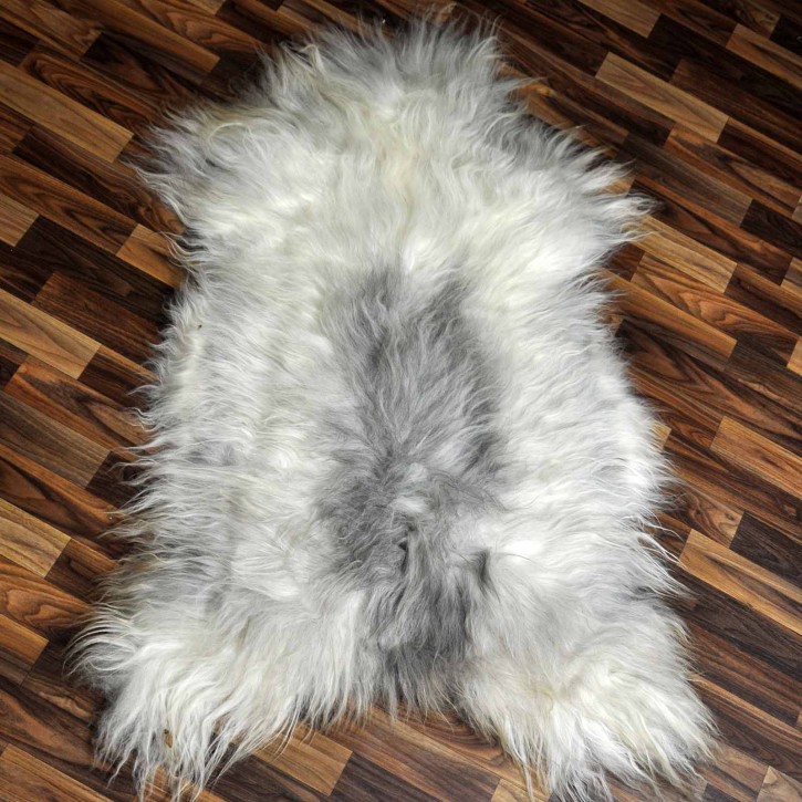 XXL ÖKO Island Schaffell beige grau braun 125x80 Lammfell #8528
