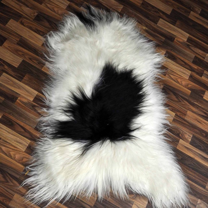 XXL ÖKO Island Schaffell beige schwarzbraun 125x80 #8530