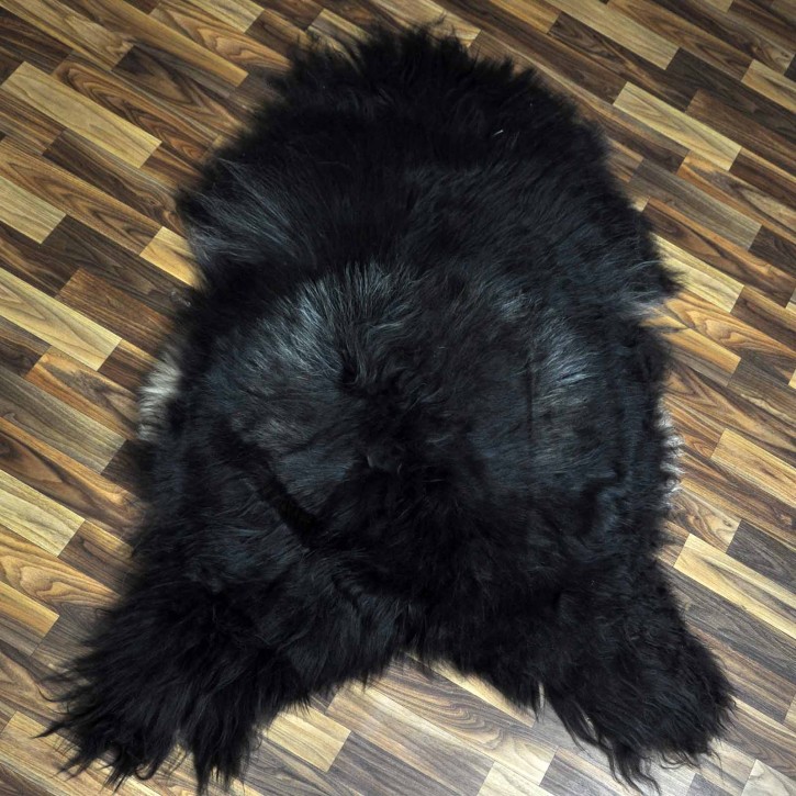 XXXL ÖKO Island Schaffell schwarzbraun grau 130x80 Geschenk #8536