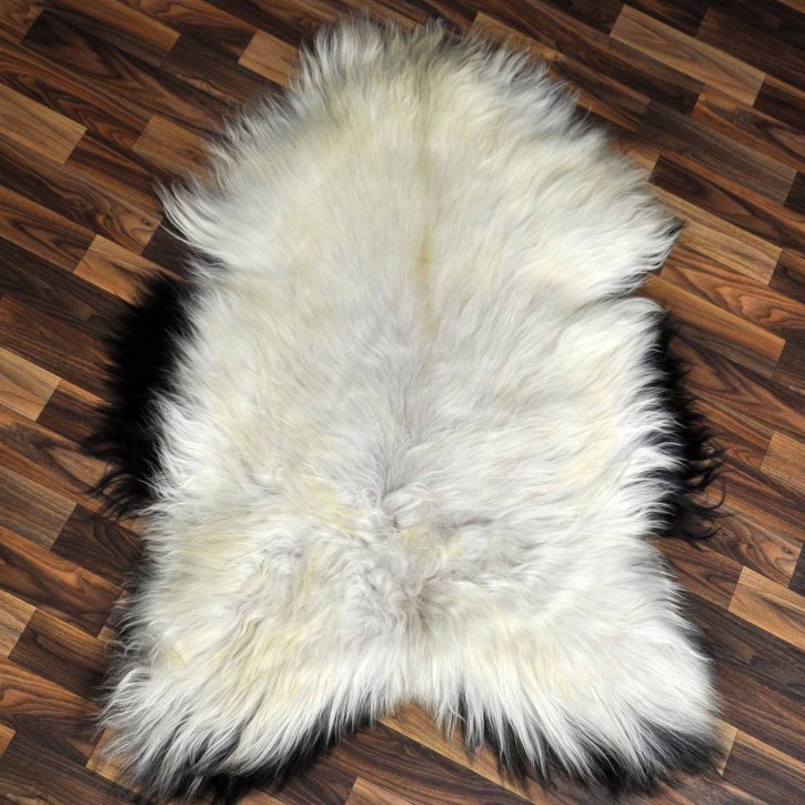 XL ÖKO Island Schaffell beige schwarzbraun 110x70 #8615