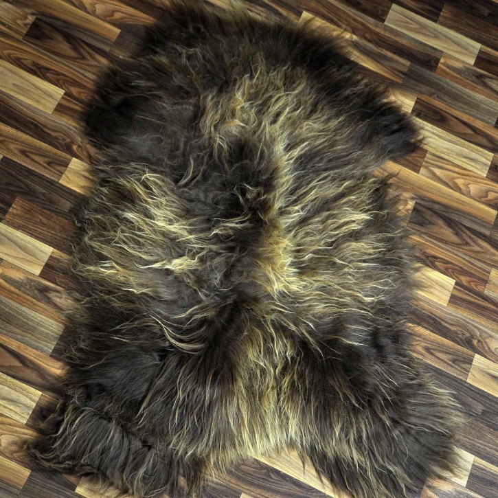 XL ÖKO Island Schaffell Lammfell rost braun 115x80 Krampus #8627
