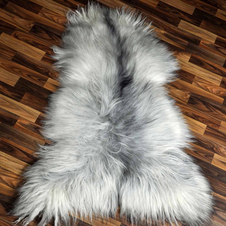 XXXL ÖKO Island Schaffell grau schwarzbraun beige 130x80 #8635