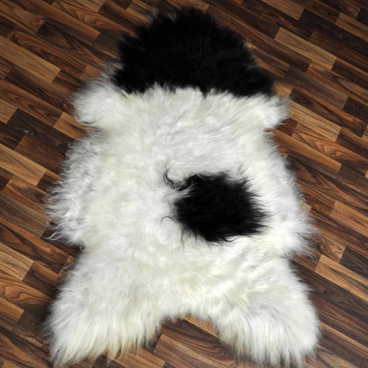 XXL ÖKO Island Schaffell beige schwarzbraun 125x80 #8638