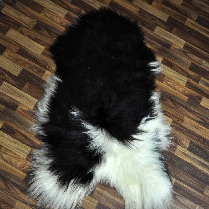 XXXL ÖKO Island Schaffell beige schwarzbraun 130x80 #8646
