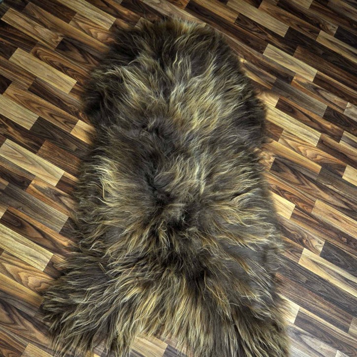XXXL ÖKO Island Schaffell Lammfell rost braun 130x75 Krampus #8651