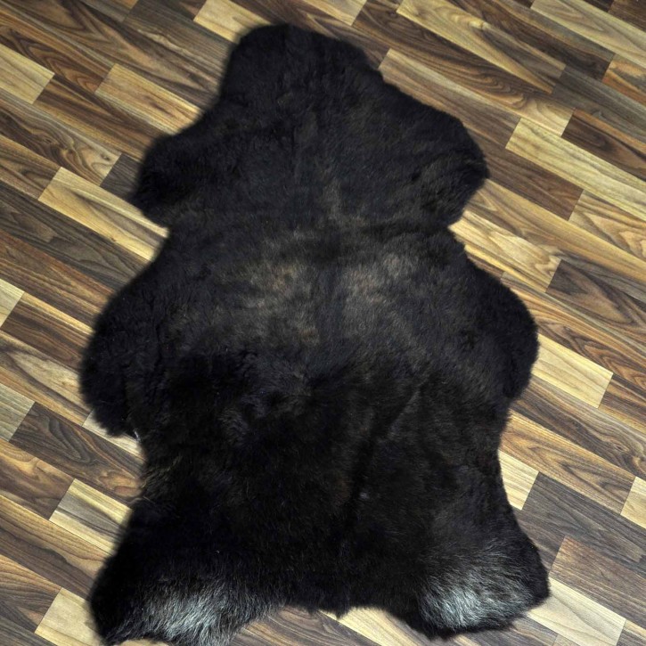 ÖKO Lammfell Schaffell Fell braun grau 105x65 geschoren #8662