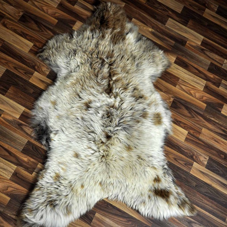 XXL ÖKO Schaffell Lammfell beige braun 120x75 Kamin Fell #8690
