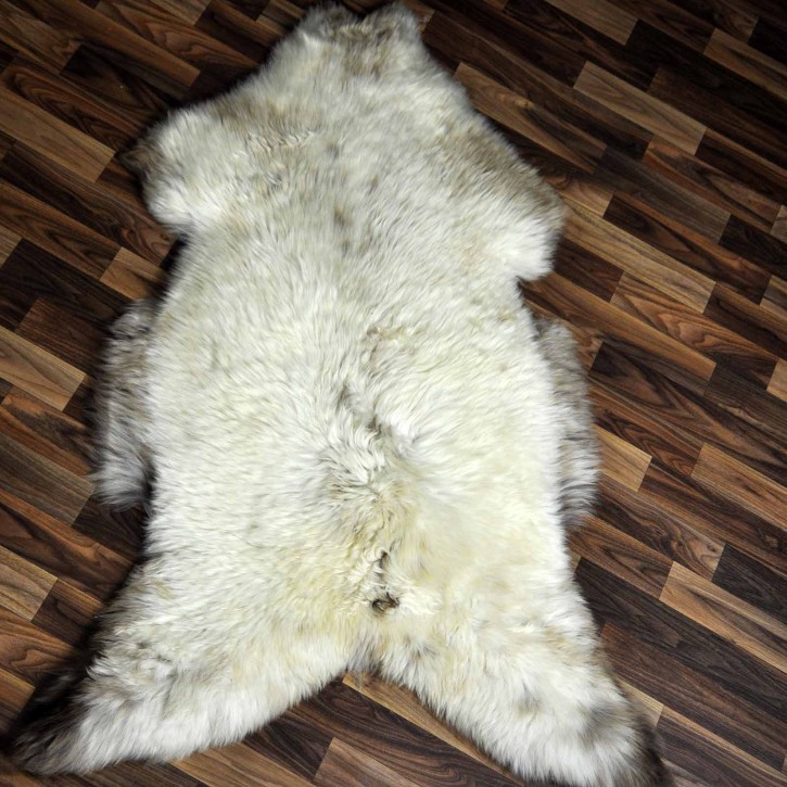 XXL ÖKO Schaffell Lammfell beige braun 120x80 Kamin Fell #8692