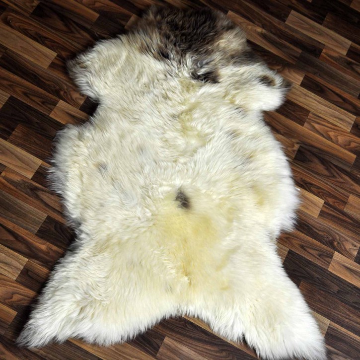 XL ÖKO Schaffell Lammfell beige braun 115x80 Kamin Fell #8694