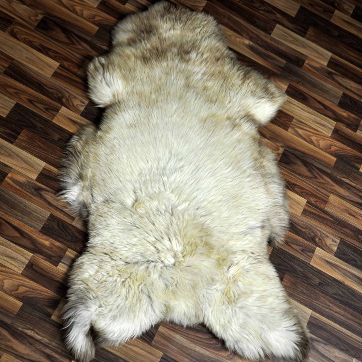 XXL ÖKO Schaffell Lammfell beige braun 125x80 Sheepskin #8715
