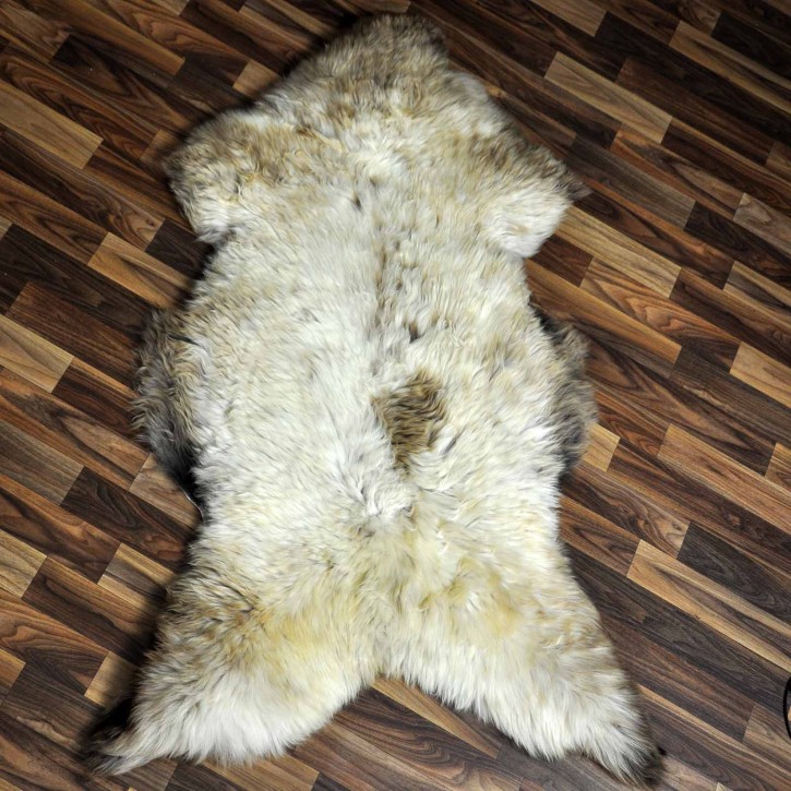 XXL ÖKO Schaffell Lammfell beige braun 125x75 Sheepskin #8717