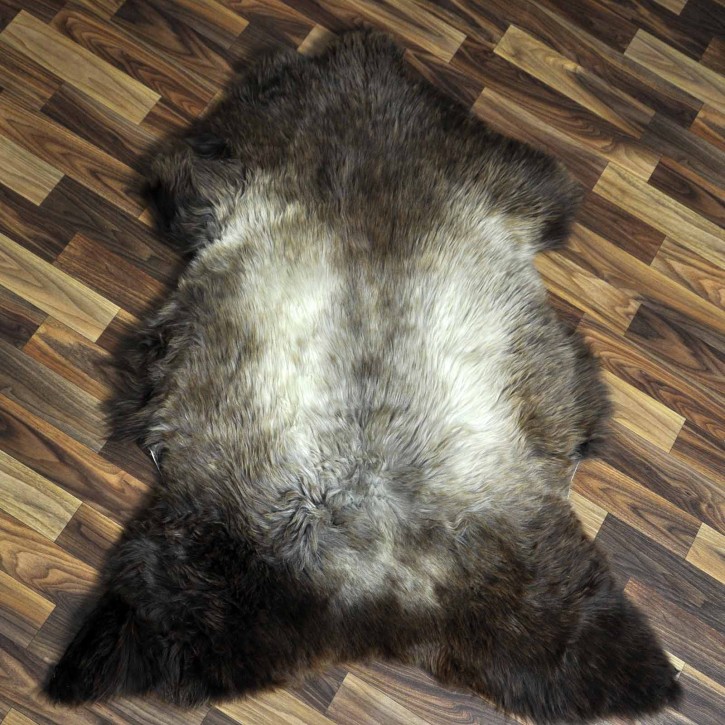 XL ÖKO Schaffell Lammfell beige braun 110x80 Kamin Fell #8724