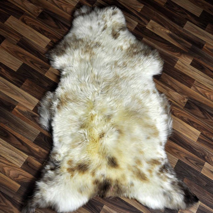 XXL ÖKO Schaffell Lammfell beige braun 120x80 Kamin Fell #8727