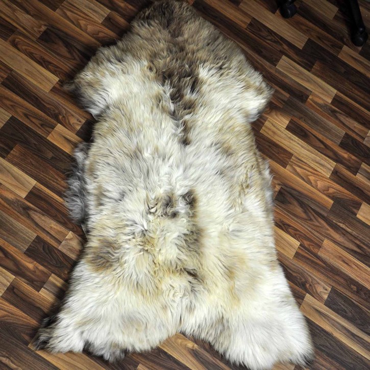 XXL ÖKO Schaffell Lammfell beige braun 125x80 Sheepskin #8782