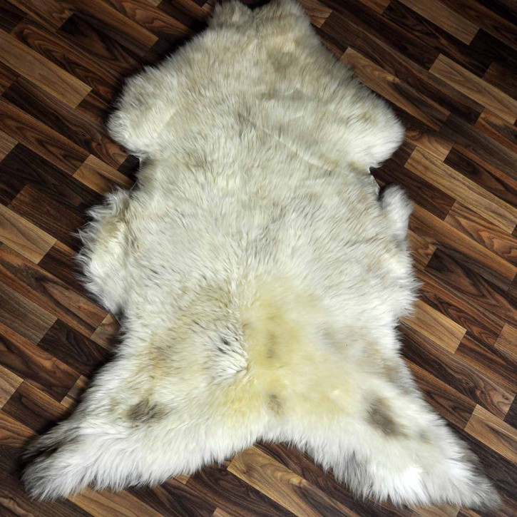 XXL ÖKO Schaffell Lammfell beige braun 120x80 Sheepskin #8783