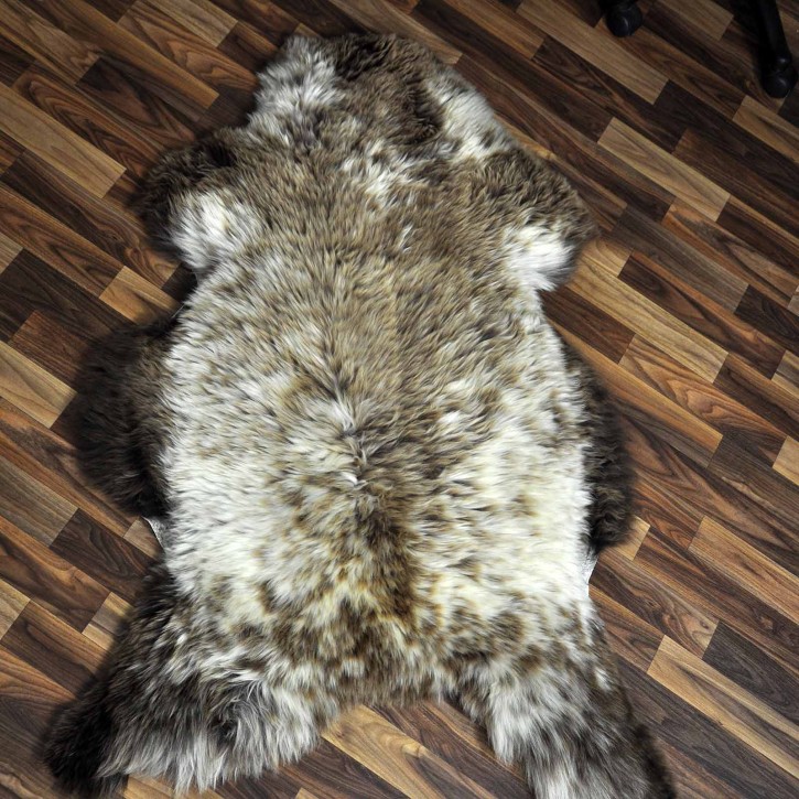 XXL ÖKO Schaffell Lammfell beige braun 125x80 Sheepskin #8795