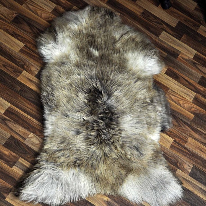XXL ÖKO Schaffell Lammfell beige braun 120x80 Sheepskin #8802