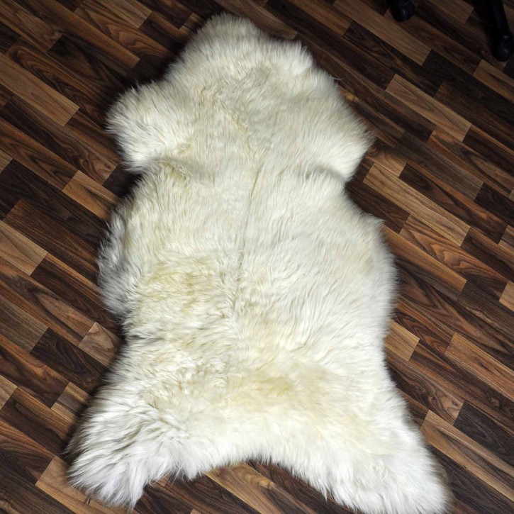 XXL ÖKO Schaffell Lammfell beige braun 125x80 Sheepskin #8809