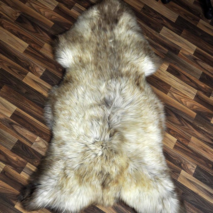 XXXL ÖKO Schaffell Lammfell beige braun 130x75 Sheepskin #8812