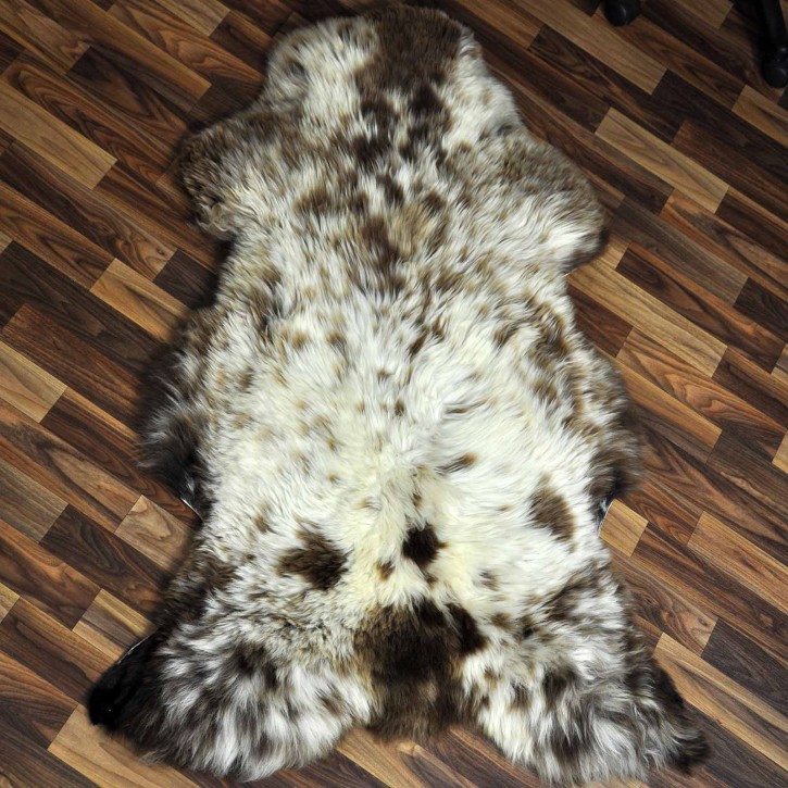 XXL ÖKO Schaffell Lammfell beige braun 125x80 Sheepskin #8828