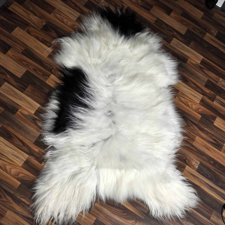 XXXL ÖKO Island Schaffell beige schwarzbraun 130x80 #8861