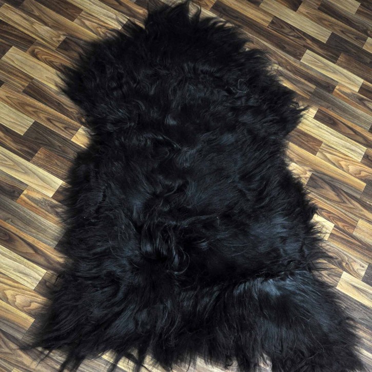 XXL ÖKO Island Schaffell schwarzbraun 125x85 #8863
