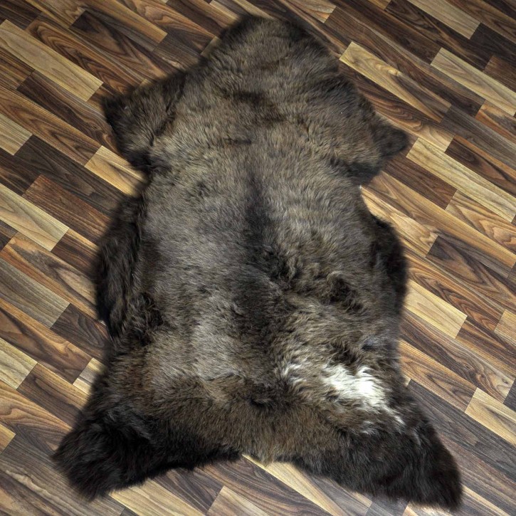XL ÖKO Schaffell Lammfell braun beige 115x80 Sheepskin #8870