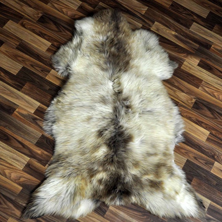 XXL ÖKO Schaffell Lammfell beige braun 125x80 Sheepskin #8960