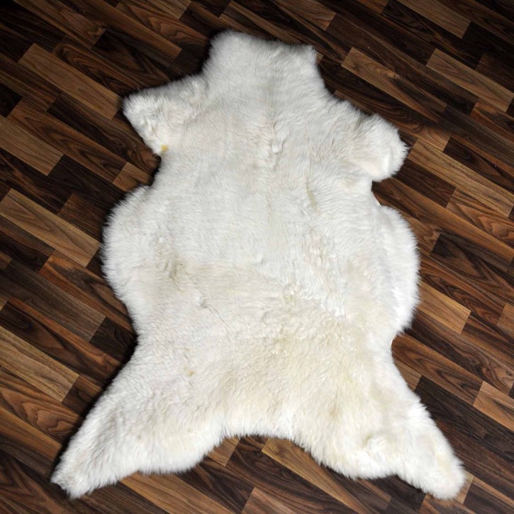 XL ÖKO echtes Schaffell Lammfell weiß 115x85 Geschenk #9014