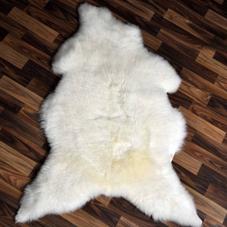 XL ÖKO Schaffell Lammfell weiß 110x75 Sheepskin #9019