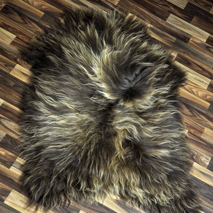 XL ÖKO Island Schaffell Lammfell rost braun 110x75 Krampus #9022