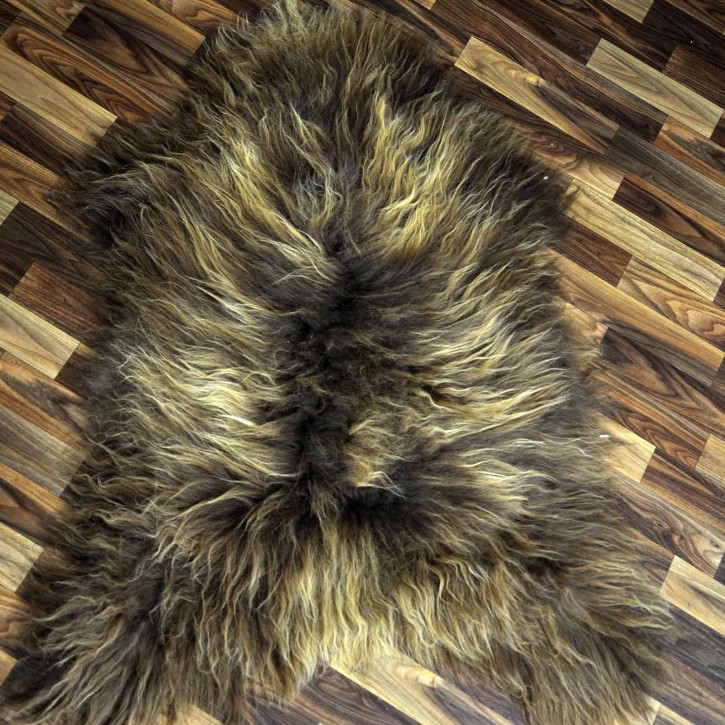 XL ÖKO Island Schaffell Lammfell rost braun 115x80 Krampus #9025