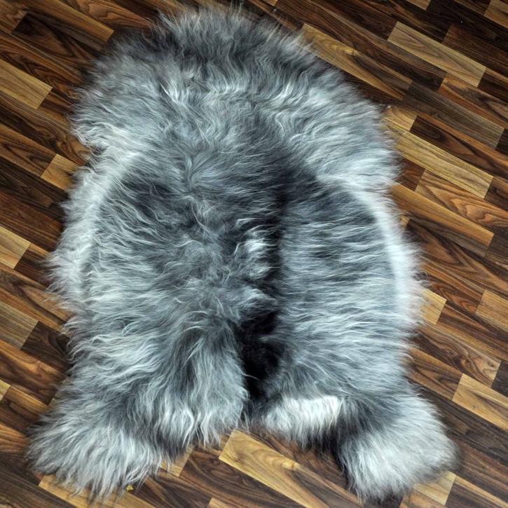 ÖKO Island Schaffell grau schwarzbraun 105x75 #9034