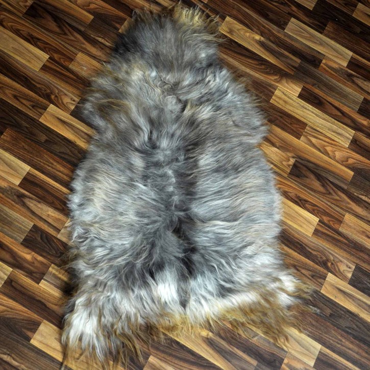 ÖKO Island Schaffell grau braun 100x65 #9035