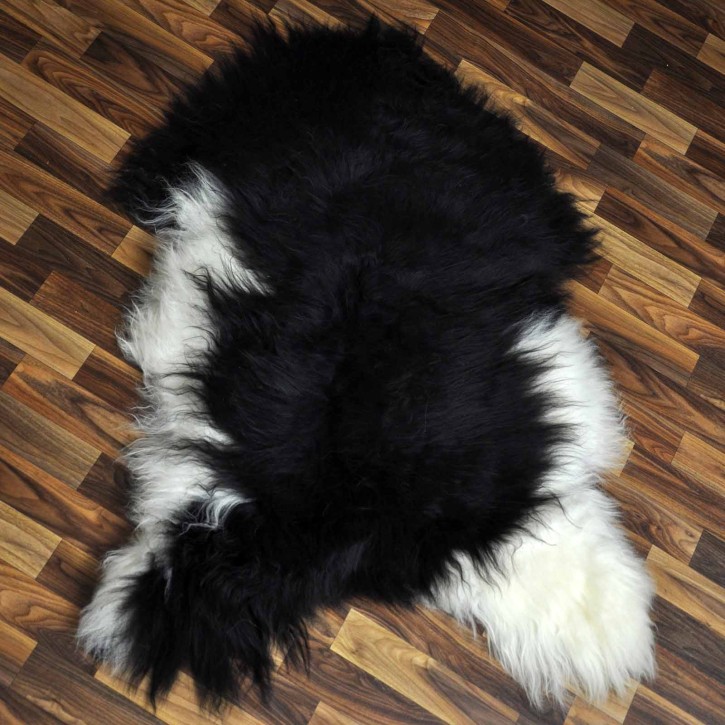 ÖKO Island Schaffell schwarzbraun beige 105x80 #9040