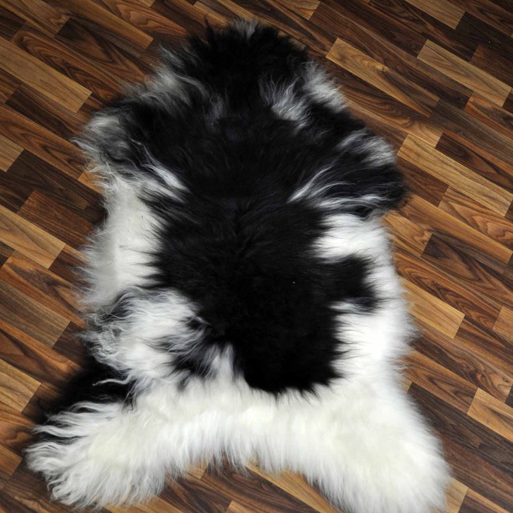 XL ÖKO Island Schaffell beige schwarzbraun 110x75 #9045