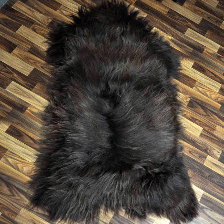 XXXL ÖKO Island Schaffell Lammfell rost braun 135x75 Krampus #9072