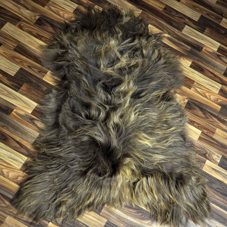 XXL ÖKO Island Schaffell Lammfell rost braun 125x85 Krampus #9075
