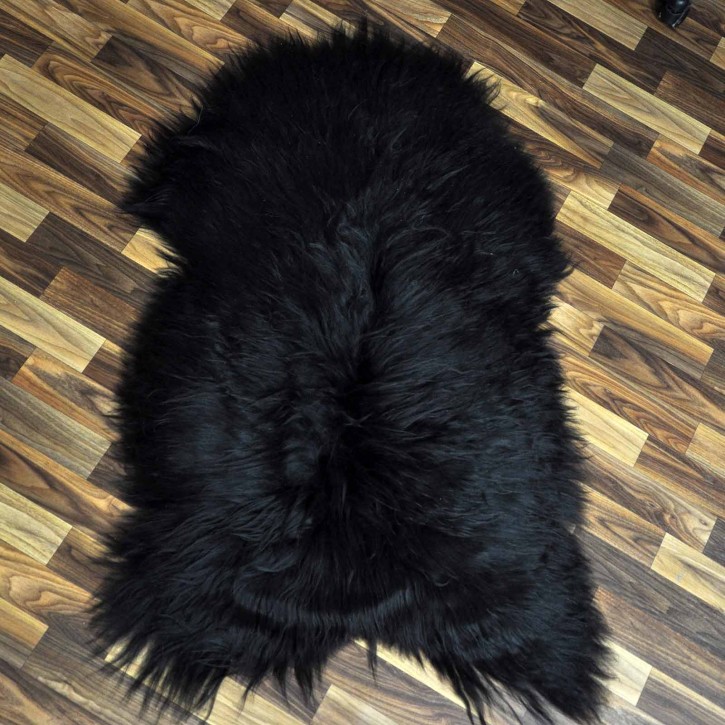 XL ÖKO Island Schaffell schwarzbraun 115x70 Krampus #9119