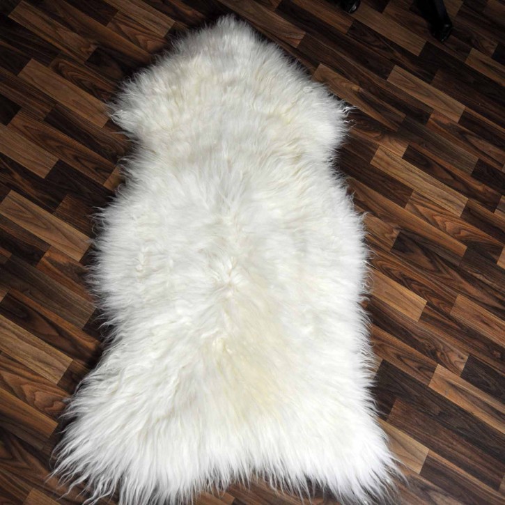 XXL ÖKO Schaffell Lammfell weiß 125x70 Sheepskin #9125