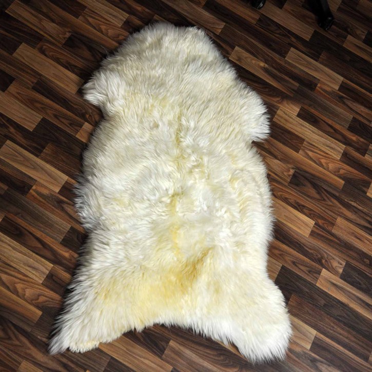 XXL ÖKO Schaffell Lammfell weiß 120x70 Sheepskin #9128